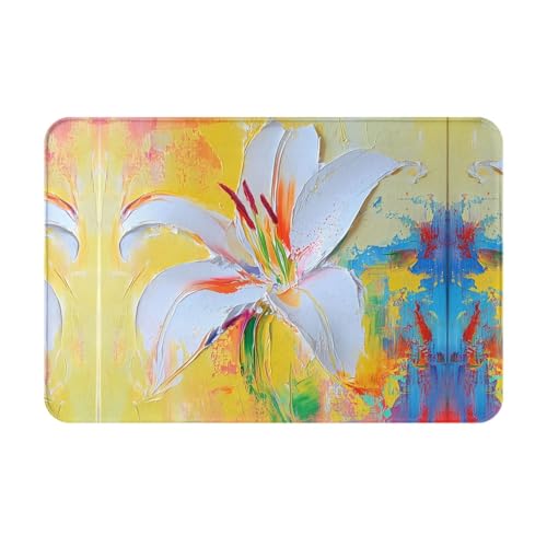 WZYWHJ Rutschfeste Fußmatte, 40,6 x 61 cm, leicht zu reinigen, geeignet für Haustür, Wohnzimmer, Badezimmer, abstraktes Lilienmuster WZYWHJ Rutschfeste Fußmatte, 40,6 x 61 cm, leicht zu reinigen, geeignet für Haustür, Wohnzimmer, Badezimmer, abstraktes Lilienmuster von WZYWHJ