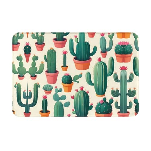 WZYWHJ Rutschfeste Fußmatte, 40,6 x 61 cm, leicht zu reinigen, geeignet für Haustür, Wohnzimmer, Badezimmer, vereinfachtes Kaktus-Muster WZYWHJ Rutschfeste Fußmatte, 40,6 x 61 cm, leicht zu reinigen, geeignet für Haustür, Wohnzimmer, Badezimmer, vereinfachtes Kaktus-Muster von WZYWHJ