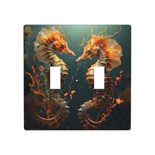 WZYWHJ Schönes Seepferdchen-Unterwasser-Muster, thermoplastische Platte für Schalterabdeckung, dekorative Wandblende, die nicht leicht beschädigt wird WZYWHJ Schönes Seepferdchen-Unterwasser-Muster, thermoplastische Platte für Schalterabdeckung, dekorative Wandblende, die nicht leicht beschädigt wird von WZYWHJ