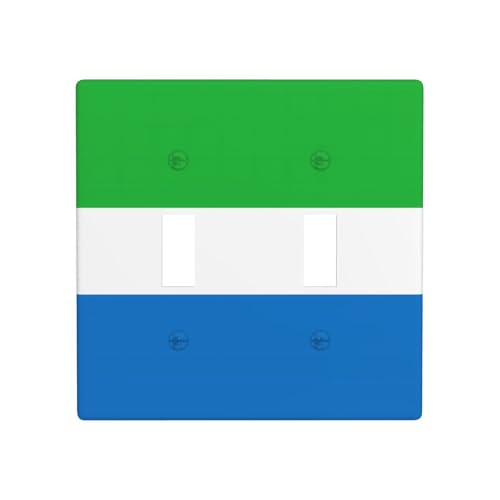 WZYWHJ Sierra Leone Flaggenmuster, thermoplastische Platte für Schalterabdeckung, dekorative Wandblende, die nicht leicht beschädigt wird WZYWHJ Sierra Leone Flaggenmuster, thermoplastische Platte für Schalterabdeckung, dekorative Wandblende, die nicht leicht beschädigt wird von WZYWHJ