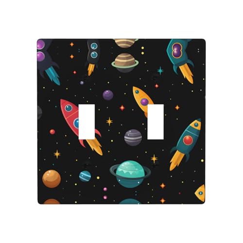 WZYWHJ Stern-Raketenmuster, thermoplastische Platte für Schalterabdeckung, dekorative Wandblende, die nicht leicht beschädigt wird von WZYWHJ