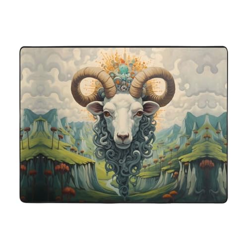 WZYWHJ Teppiche, Wohnzimmer-Fußmatten, Läufer, rutschfest, Kinderzimmermatte, Spielteppich, 160 x 121,9 cm, bedruckt WZYWHJ Teppiche, Wohnzimmer-Fußmatten, Läufer, rutschfest, Kinderzimmermatte, Spielteppich, 160 x 121,9 cm, bedruckt von WZYWHJ