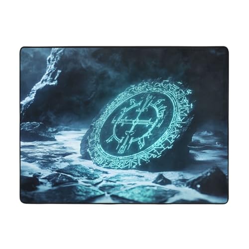 WZYWHJ Teppiche, Wohnzimmer-Fußmatten, Läufer, rutschfest, Kinderzimmermatte, Spielteppich, 160 x 121,9 cm, blaue, geheimnisvolle Symbole WZYWHJ Teppiche, Wohnzimmer-Fußmatten, Läufer, rutschfest, Kinderzimmermatte, Spielteppich, 160 x 121,9 cm, blaue, geheimnisvolle Symbole von WZYWHJ