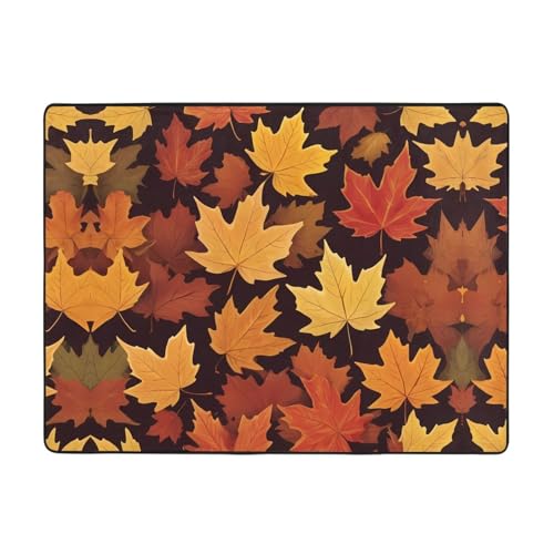 WZYWHJ Teppiche, Wohnzimmer-Fußmatten, Läufer, rutschfest, Kinderzimmermatte, Spielteppich, 160 x 121,9 cm, große Ahornblätter WZYWHJ Teppiche, Wohnzimmer-Fußmatten, Läufer, rutschfest, Kinderzimmermatte, Spielteppich, 160 x 121,9 cm, große Ahornblätter von WZYWHJ
