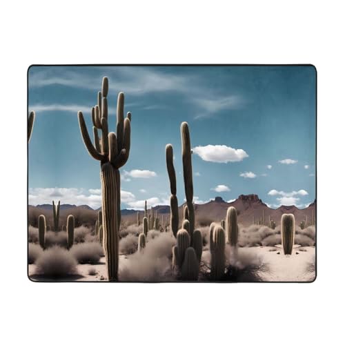 WZYWHJ Teppiche, Wohnzimmer-Fußmatten, Läufer, rutschfest, Kinderzimmermatte, Spielteppich, 160 x 121,9 cm, schöner Kaktus-Druck WZYWHJ Teppiche, Wohnzimmer-Fußmatten, Läufer, rutschfest, Kinderzimmermatte, Spielteppich, 160 x 121,9 cm, schöner Kaktus-Druck von WZYWHJ
