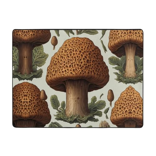 WZYWHJ Teppiche, Wohnzimmer-Fußmatten, Läufer, rutschfest, Kinderzimmermatte, Spielteppich, 160 x 121,9 cm, verzauberte Morel-Drucke WZYWHJ Teppiche, Wohnzimmer-Fußmatten, Läufer, rutschfest, Kinderzimmermatte, Spielteppich, 160 x 121,9 cm, verzauberte Morel-Drucke von WZYWHJ