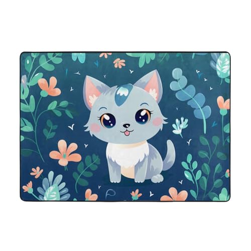 WZYWHJ Teppiche, Wohnzimmer-Fußmatten, Läufer, rutschfest, Kinderzimmermatte, Spielteppich, 203,2 x 147,3 cm, Kaliko-Katzen-Drucke WZYWHJ Teppiche, Wohnzimmer-Fußmatten, Läufer, rutschfest, Kinderzimmermatte, Spielteppich, 203,2 x 147,3 cm, Kaliko-Katzen-Drucke von WZYWHJ