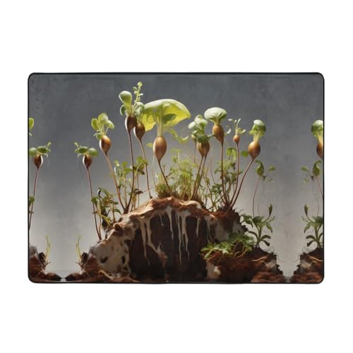 WZYWHJ Teppiche, Wohnzimmer-Fußmatten, Läufer, rutschfest, Kinderzimmermatte, Spielteppich, 203,2 x 147,3 cm, bedruckt mit jungen Sprossen WZYWHJ Teppiche, Wohnzimmer-Fußmatten, Läufer, rutschfest, Kinderzimmermatte, Spielteppich, 203,2 x 147,3 cm, bedruckt mit jungen Sprossen von WZYWHJ