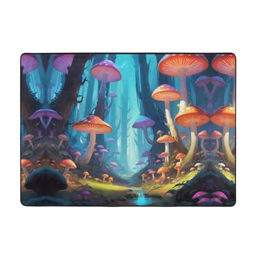 WZYWHJ Teppiche, Wohnzimmer-Fußmatten, Läufer, rutschfest, Kinderzimmermatte, Spielteppich, 203,2 x 147,3 cm, leuchtende Pilzdrucke WZYWHJ Teppiche, Wohnzimmer-Fußmatten, Läufer, rutschfest, Kinderzimmermatte, Spielteppich, 203,2 x 147,3 cm, leuchtende Pilzdrucke von WZYWHJ