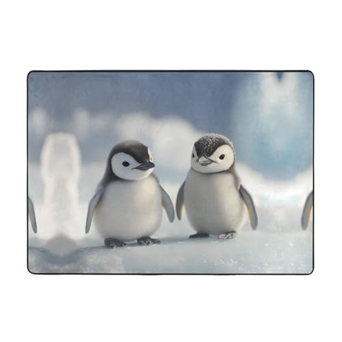 WZYWHJ Teppiche, Wohnzimmer-Fußmatten, Läufer, rutschfest, Kinderzimmermatte, Spielteppich, 203,2 x 147,3 cm, niedliches kleines Pinguin-Muster WZYWHJ Teppiche, Wohnzimmer-Fußmatten, Läufer, rutschfest, Kinderzimmermatte, Spielteppich, 203,2 x 147,3 cm, niedliches kleines Pinguin-Muster von WZYWHJ
