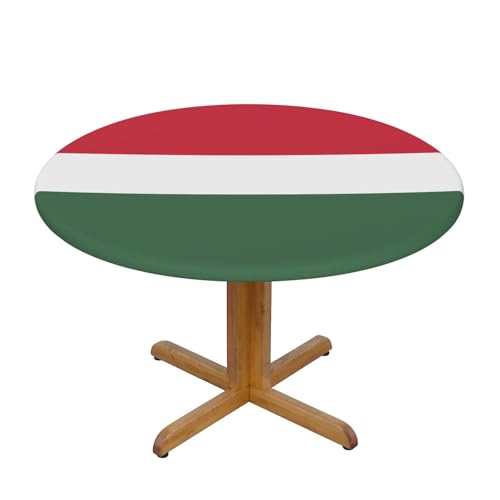 WZYWHJ Tischdecke mit Flagge von Ungarn, rund, wasserdicht, knitterfrei, für Esstisch, Dekoration, Tischdecke von WZYWHJ