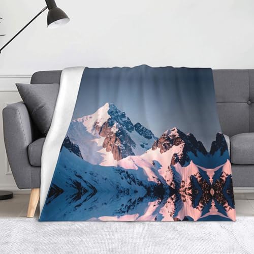WZYWHJ Top of The Snowy Mountain Flanelldecke – weiche und strapazierfähige Winterdecke für Zuhause und Reisen von WZYWHJ