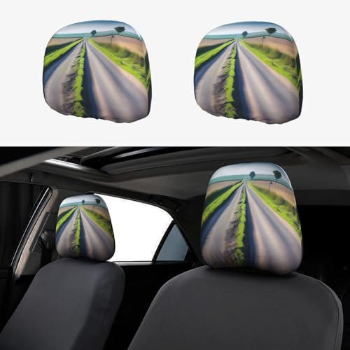 WZYWHJ Uneven Country Road Printing Auto Kissenbezug 2 Stück Sitzbezug Zubehör Schutzhülle Universal WZYWHJ Uneven Country Road Printing Auto Kissenbezug 2 Stück Sitzbezug Zubehör Schutzhülle Universal von WZYWHJ