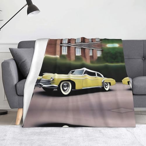 WZYWHJ Vintage Auto Flanelldecke - Weiche und strapazierfähige Winterdecke für Zuhause und Reisen von WZYWHJ