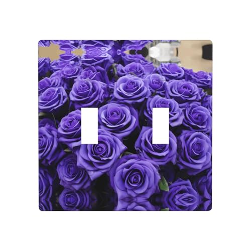 WZYWHJ Violettes Rosenmuster, thermoplastische Platte für Schalterabdeckung, dekorative Wandblende, die nicht leicht beschädigt wird WZYWHJ Violettes Rosenmuster, thermoplastische Platte für Schalterabdeckung, dekorative Wandblende, die nicht leicht beschädigt wird von WZYWHJ