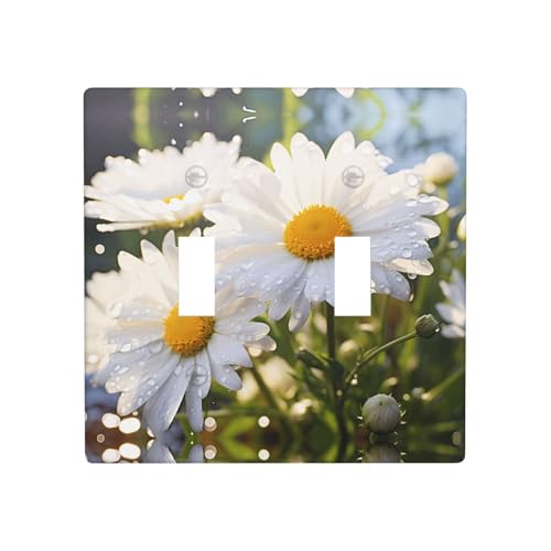 WZYWHJ Weißes Gänseblümchenmuster, thermoplastische Platte für Schalterabdeckung, dekorative Wandblende, die nicht leicht beschädigt wird WZYWHJ Weißes Gänseblümchenmuster, thermoplastische Platte für Schalterabdeckung, dekorative Wandblende, die nicht leicht beschädigt wird von WZYWHJ