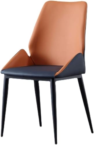 WZZQZR Küchen-Esszimmerstühle mit ergonomischer Rückenlehne und Metallbeinen für Zuhause, gewerbliche Restaurants (Farbe: Orange) von WZZQZR