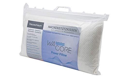 Wa'Core Power Pillow Nackenstützkissen Viscoschaum (Grande Flach 42x70x9 cm) von unifun