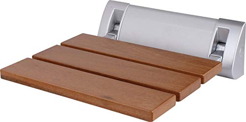 Design Duschsitz klappbar - Balata Highline Deluxe - zur Wandmontage, hohe Belastung bis 150 kg, Klappsitz, Duschklappsitz mit Holz-Sitzfläche, platzsparend statt Duschhocker Design Duschsitz klappbar - Balata Highline Deluxe - zur Wandmontage, hohe Belastung bis 150 kg, Klappsitz, Duschklappsitz mit Holz-Sitzfläche, platzsparend statt Duschhocker von WaWoSa