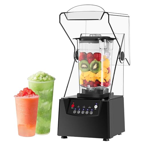 WaaYb 2000 ml Profi-Mixer, Smoothie-Maker, elektrischer Standmixer mit 17.000 U/min, 10 einstellbaren Geschwindigkeiten und 5 Voreinstellungen, 2200-W-Klingen-Eiscrusher mit Schallschutz von WaaYb