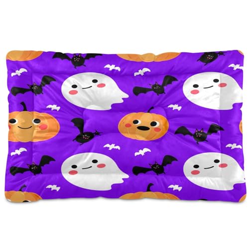 Waassud Boo-boos mit Fledermäusen Dickes Hundebett, Matte, rutschfest, kaufest, Haustierbett für Hunde, Katzen, weich, waschbar, Hundehütte, Kistenpolster für Boden, Sofa, Auto, 91,4 x 61 cm von Waassud