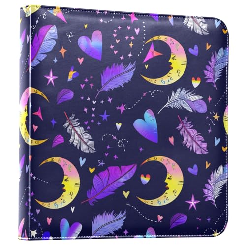 Waassud Mond Sterne Fotoalbum 4x6 5x7 6x8 DIY Fotobuch Selbstklebend 3 Ring Album Scrapbook für Hochzeitstag von Waassud