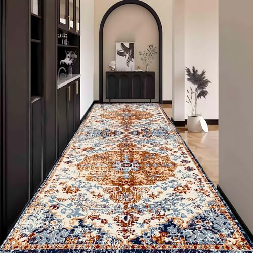 Boho Teppich Läufer Flur Bunt, Teppichläufer küchenläufer Lang Waschbar rutschfest 120x550cm küchen läufer Flurläufer Fußmatte Wohnzimmerteppich Dauerhaft für Esszimmer Korridor Meterware Boho Teppich Läufer Flur Bunt, Teppichläufer küchenläufer Lang Waschbar rutschfest 120x550cm küchen läufer Flurläufer Fußmatte Wohnzimmerteppich Dauerhaft für Esszimmer Korridor Meterware von Waazgle
