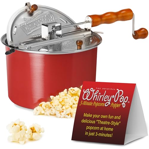 Whirley-Pop Popcorn Popper - Metal Gear - Rot von Wabash Valley Farms