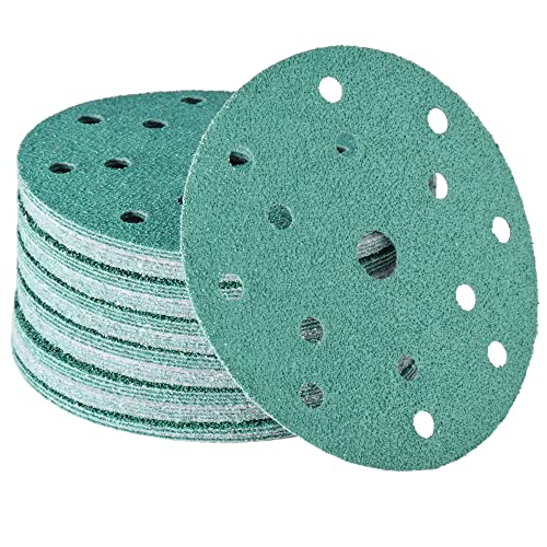 Wabrasive nass und trocken Schleifscheiben 150mm Klett 15 Löchern K40 Set 50 St | Nass Schleifpapier für Auto- und Karosseriereparaturen | passend zu Exzenterschleifer 150mm klett von Wabrasive