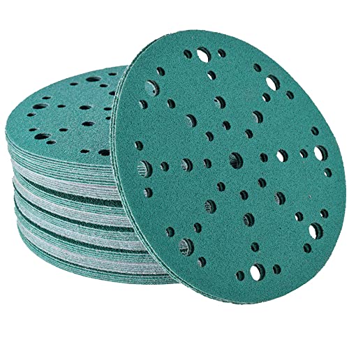 Wabrasive nass und trocken Schleifscheiben 150mm Klett 48 Löchern K120 Set 50 St | Nass Schleifpapier für Auto- und Karosseriereparaturen | passend zu Festool Rotex 150 mit Schleifteller 150mm klett von Wabrasive