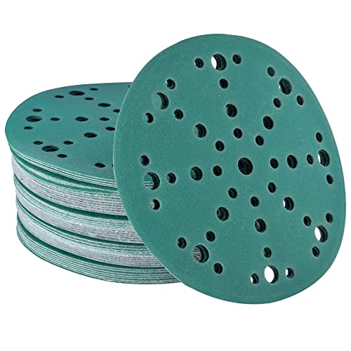 Wabrasive nass und trocken Schleifscheiben 150mm Klett 48 Löchern K1500 Set 50 St | Nass Schleifpapier für Auto- und Karosseriereparaturen | passend zu Festool Rotex 150 mit Schleifteller 150mm klett von Wabrasive