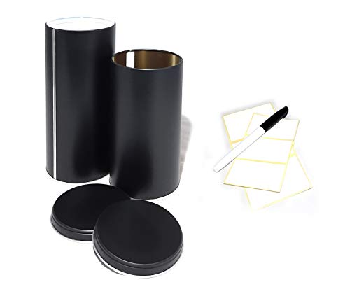 WachSam 2er Combi Set Vorratsdosen 1500/1250ml aus Metall | matt schwarz beschichtet | mit zusätzlichem Aromaschutzeinsatz | Lebensmittelecht | hergestellt in Österreich und Deutschland WachSam 2er Combi Set Vorratsdosen 1500/1250ml aus Metall | matt schwarz beschichtet | mit zusätzlichem Aromaschutzeinsatz | Lebensmittelecht | hergestellt in Österreich und Deutschland von WachSam