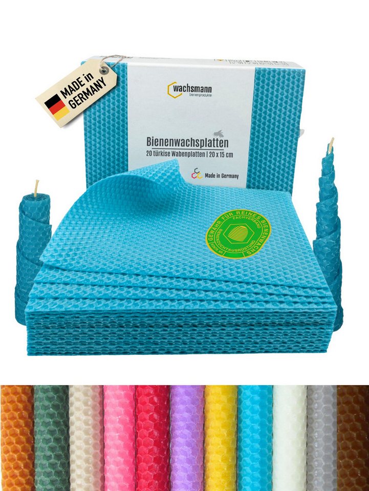 Wachsmann Bienenprodukte Bastelnaturmaterial Bienenwachsplatten, 20 x 15 cm, 20 Stück, 100% echtes Bienenwachs Wachsmann Bienenprodukte Bastelnaturmaterial Bienenwachsplatten, 20 x 15 cm, 20 Stück, 100% echtes Bienenwachs von Wachsmann Bienenprodukte