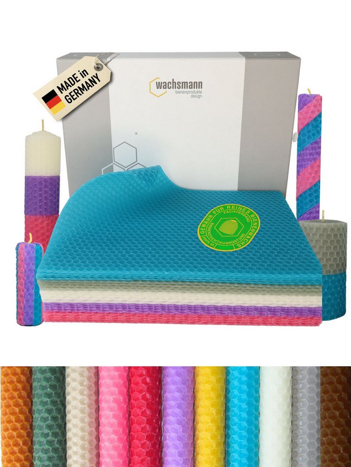 Wachsmann Bienenprodukte Bastelnaturmaterial Bienenwachsplatten, 20 x 15 cm, 20 Stück, 100% echtes Bienenwachs von Wachsmann Bienenprodukte