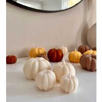Kürbis Kerze | Herbst Halloween Set Oder Einzeln 100 % Natürliches Rapswachs von Wachswunder