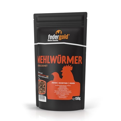 federgold Mehlwürmer getrocknet 150g - für Kleintiere & Vögel - reich an Proteinen und Fetten federgold Mehlwürmer getrocknet 150g - für Kleintiere & Vögel - reich an Proteinen und Fetten von WachtelGold