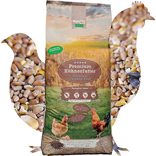 ChickenGold Hühnerfutter - 25kg, Körnermix - ohne Gentechnik - Körnerfutter - Mais, Weizen, Gerste, Muschelschrot ChickenGold Hühnerfutter - 25kg, Körnermix - ohne Gentechnik - Körnerfutter - Mais, Weizen, Gerste, Muschelschrot von WachtelGold