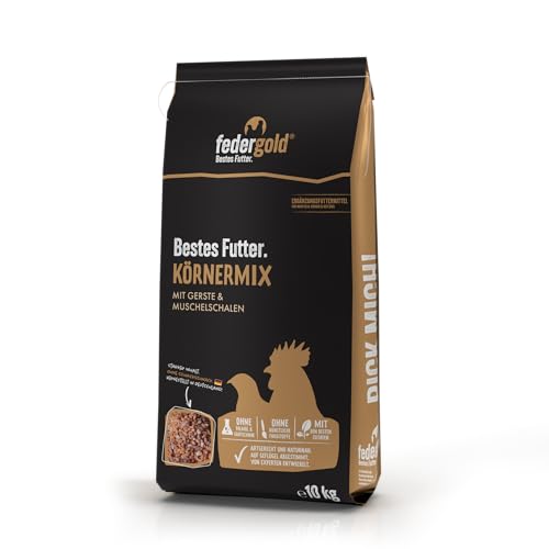 federgold Körnermix - 10kg Wachtelfutter, Hühnerfutter - Körnerfutter ohne Gentechnik von WachtelGold