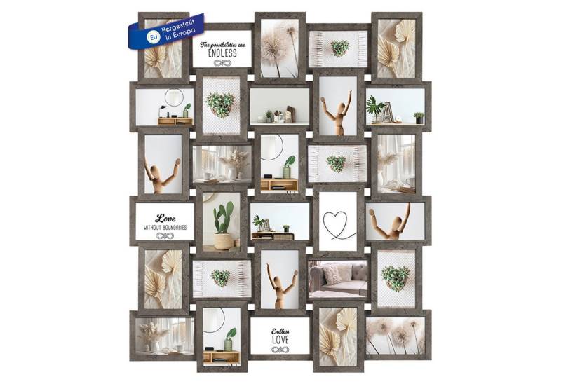 Wackadoo Living Bilderrahmen Collage NaturGalerie aus FSC® Holz Bilderrahmen mit Glasscheiben, Bildformat 10x15 von Wackadoo Living