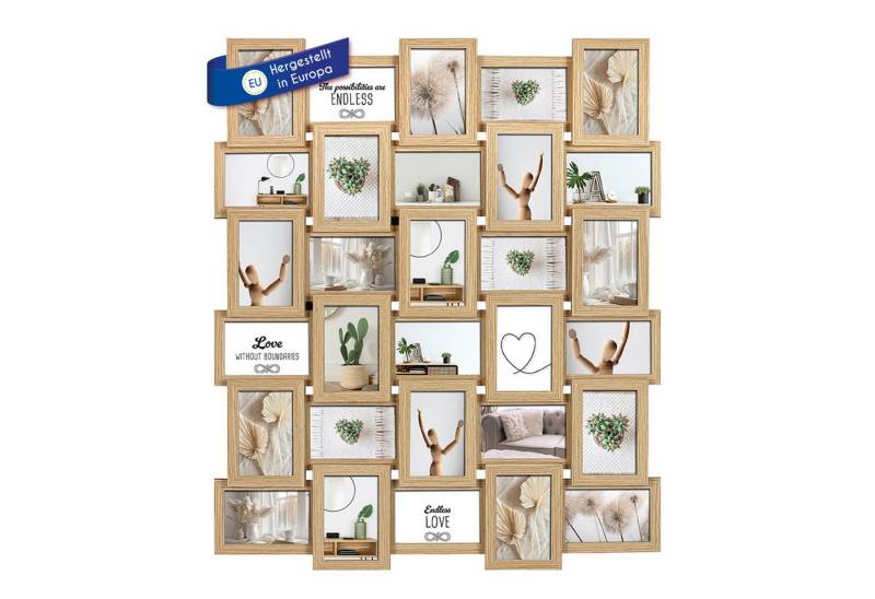 Wackadoo Living Bilderrahmen Collage NaturGalerie aus FSC® Holz Bilderrahmen mit Glasscheiben, Bildformat 10x15 von Wackadoo Living