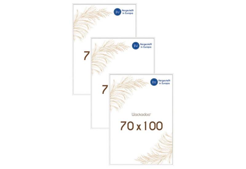 Wackadoo Living Bilderrahmen-Set Holzbilderrahmen mit Glas für Einzelbilder diverse Formate & Farben, (AMALFI, in Natur, Weiß oder Schwarz, aus italienischem Holz, FSC, 3 St), Fotowand, Puzzlerahmen, Dekoration, Poster, Collage für Fotos & Bilder von Wackadoo Living