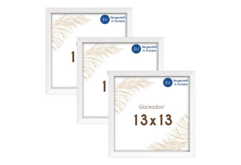 Wackadoo Living Bilderrahmen-Set Holzbilderrahmen mit Glas für Einzelbilder diverse Formate & Farben, (AMALFI, in Natur, Weiß oder Schwarz, aus italienischem Holz, FSC, 3 St), Fotowand, Puzzlerahmen, Dekoration, Poster, Collage für Fotos & Bilder von Wackadoo Living