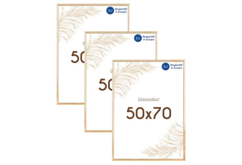 Wackadoo Living Bilderrahmen-Set Holzbilderrahmen mit Glas für Einzelbilder diverse Formate & Farben, (AMALFI, in Natur, Weiß oder Schwarz, aus italienischem Holz, FSC, 3 St), Fotowand, Puzzlerahmen, Dekoration, Poster, Collage für Fotos & Bilder von Wackadoo Living