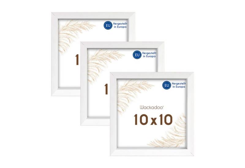 Wackadoo Living Bilderrahmen-Set Holzbilderrahmen mit Glas für Einzelbilder diverse Formate & Farben, (AMALFI, in Natur, Weiß oder Schwarz, aus italienischem Holz, FSC, 3 St), Fotowand, Puzzlerahmen, Dekoration, Poster, Collage für Fotos & Bilder von Wackadoo Living