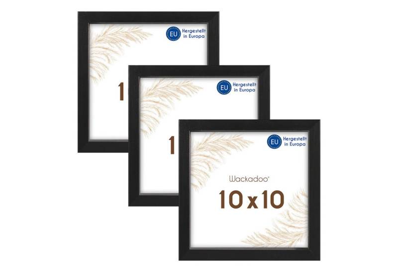 Wackadoo Living Bilderrahmen-Set Holzbilderrahmen mit Glas für Einzelbilder diverse Formate & Farben, (AMALFI, in Natur, Weiß oder Schwarz, aus italienischem Holz, FSC, 3 St), Fotowand, Puzzlerahmen, Dekoration, Poster, Collage für Fotos & Bilder von Wackadoo Living