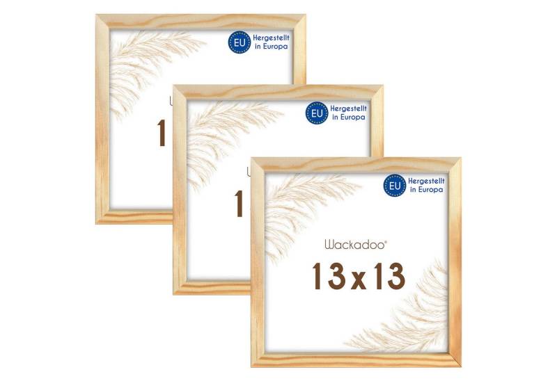 Wackadoo Living Bilderrahmen-Set Holzbilderrahmen mit Glas für Einzelbilder diverse Formate & Farben, (AMALFI, in Natur, Weiß oder Schwarz, aus italienischem Holz, FSC, 3 St), Fotowand, Puzzlerahmen, Dekoration, Poster, Collage für Fotos & Bilder von Wackadoo Living