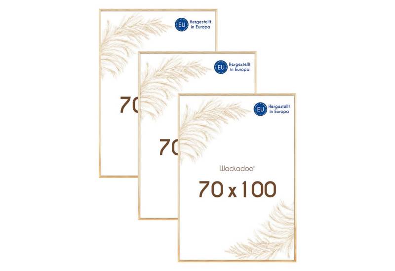 Wackadoo Living Bilderrahmen-Set Holzbilderrahmen mit Glas für Einzelbilder diverse Formate & Farben, (AMALFI, in Natur, Weiß oder Schwarz, aus italienischem Holz, FSC, 3 St), Fotowand, Puzzlerahmen, Dekoration, Poster, Collage für Fotos & Bilder von Wackadoo Living