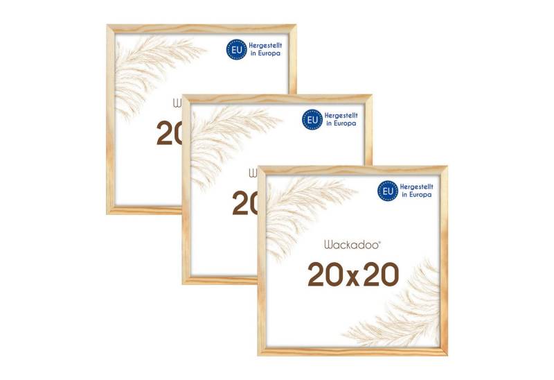 Wackadoo Living Bilderrahmen-Set Holzbilderrahmen mit Glas für Einzelbilder diverse Formate & Farben, (AMALFI, in Natur, Weiß oder Schwarz, aus italienischem Holz, FSC, 3 St), Fotowand, Puzzlerahmen, Dekoration, Poster, Collage für Fotos & Bilder von Wackadoo Living