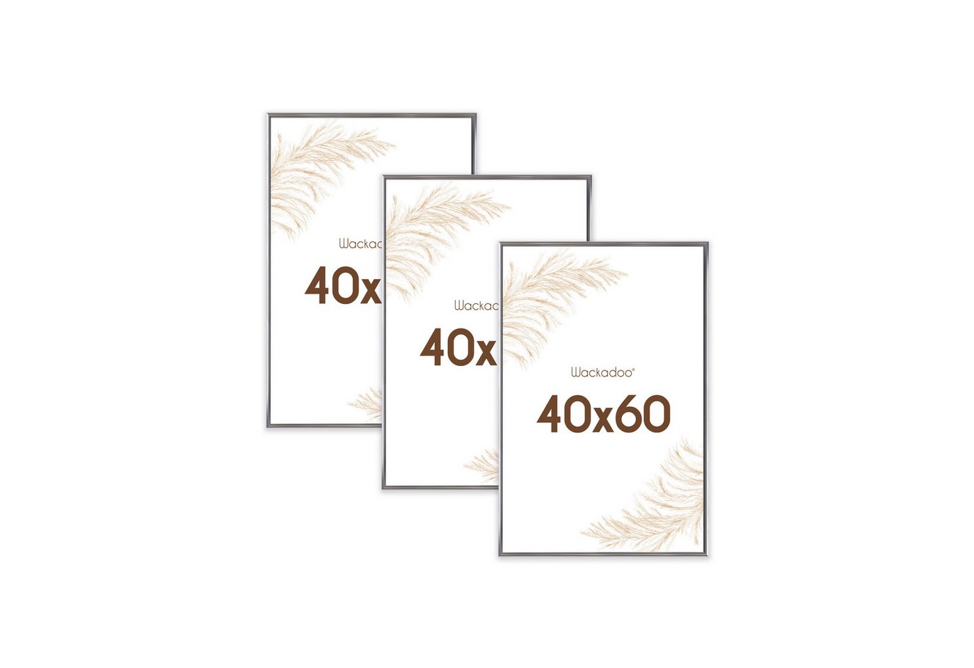 Wackadoo Living Bilderrahmen-Set Bilderrahmen mit Glasscheibe Posterrahmen Fotorahmen Fotowand, (3 St), Portrait Rahmen Modern von Wackadoo Living