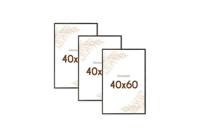 Wackadoo Living Bilderrahmen-Set Bilderrahmen mit Glasscheibe Posterrahmen Fotorahmen Fotowand, (3er-Set), Portrait Rahmen Modern von Wackadoo Living